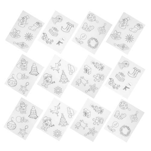 Hohopeti 12 Stück Teiliges Weihnachts Heat Shrink mit Motiv Schrumpffolien für DIY Schmuck Schlüsselanhänger und Bastelprojekte Hitzebeständig Kinderfreundlich für Bastelworkshops und Hohopeti 12 Stück Teiliges Weihnachts Heat Shrink mit Motiv Schrumpffolien für DIY Schmuck Schlüsselanhänger und Bastelprojekte Hitzebeständig Kinderfreundlich für Bastelworkshops und von Hohopeti