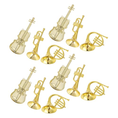 Hohopeti 12 Stück Teiliges Weihnachtsbaum Deko Violine Trompete Horn Modelle für DIY Basteln Filigrane Musikinstrument Anhänger Langlebige Weihnachtsbaum Anhänger für Sammler Hohopeti 12 Stück Teiliges Weihnachtsbaum Deko Violine Trompete Horn Modelle für DIY Basteln Filigrane Musikinstrument Anhänger Langlebige Weihnachtsbaum Anhänger für Sammler von Hohopeti