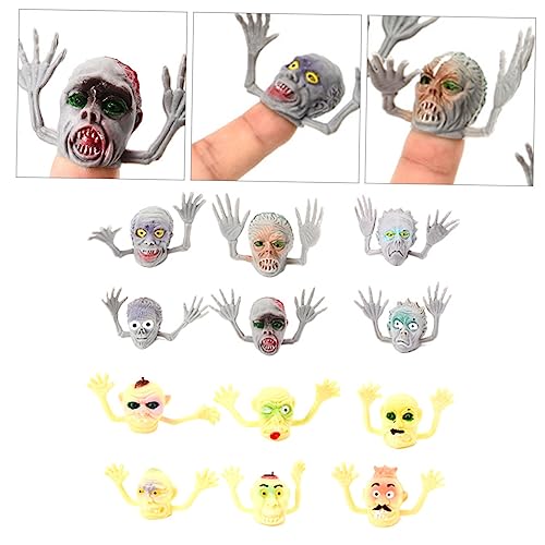 Hohopeti 12St Halloween Finger betten Halloween-Streich-Requisiten Finger-Hand-Spielzeug Halloween Klamotten Halloween kostün Halloween-Parodie-Spielzeug Halloween-Requisiten PVC von Hohopeti