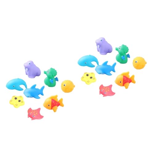 Hohopeti 16 STK Badespielzeug Bath Toys Bath time Toys Funny Bath Toys Safe Bath Toys Green Seahorse Toy Marine Animal Toys badewannenspielzeug Wassersprühspielzeug Badewanne Spielzeug von Hohopeti