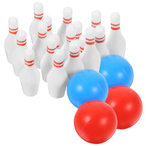 Hohopeti 16 Sätze Spielzeug-bowlingkugel Tisch-Bowling-Spielzeug Mini-Desktop-Bowling-Spielzeug Kleine Leute Rasen-Bowling-Spiele Dekorationszubehör Für Puppenhäuser Mini-Spielzeug Harz von Hohopeti