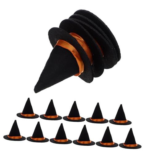 Hohopeti 16 Stück Teiliges Mini-hexenhut Schwarzem Filz Mini-hexenhüte als Weinflaschenverschlüsse und Puppenzubehör Kompakt Langlebig und Dekorativ für Halloween-party-dekoration und Hohopeti 16 Stück Teiliges Mini-hexenhut Schwarzem Filz Mini-hexenhüte als Weinflaschenverschlüsse und Puppenzubehör Kompakt Langlebig und Dekorativ für Halloween-party-dekoration und von Hohopeti