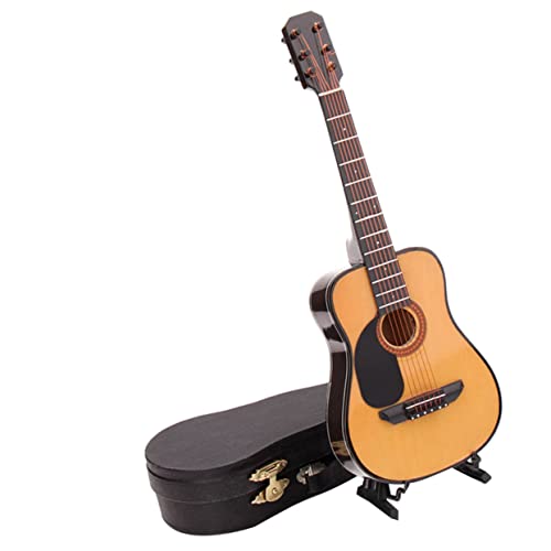 Hohopeti 1Stk Gitarrenmodell Miniatur Gitarre Musik Anti-Schwerkraft-Luftbefeuchter winzige Gitarre Miniaturen Musical Instruments kollegen dekoartikel Mini-Gitarren-Dekor Bambus von Hohopeti