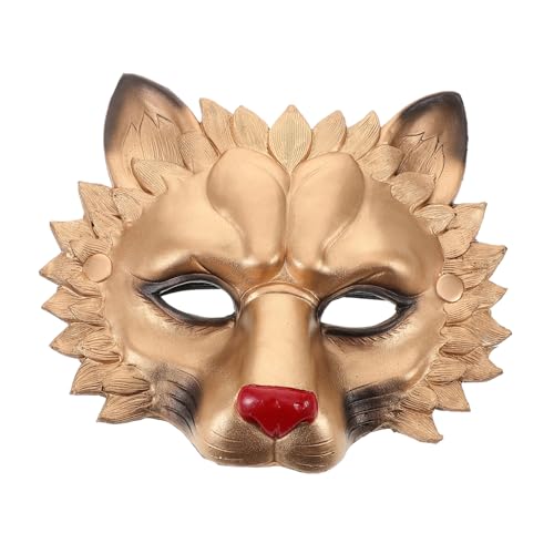 Hohopeti Halloween Löwenmaske für Erwachsene 3D-Maske Dekoration pelzig Cosplay-Requisite für Festivals von Hohopeti