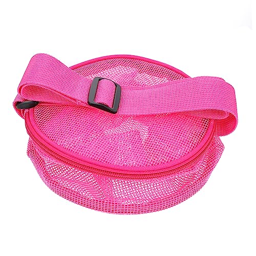 Hohopeti 1stk Shell-Tasche Atmungsaktive Aufbewahrungstasche Extra Große Strandtasche Strandspielzeug Muscheltasche Aufbewahrungsorganisator Für Kinder Netzbeutel Mesh-Tasche Rosa PVC von Hohopeti