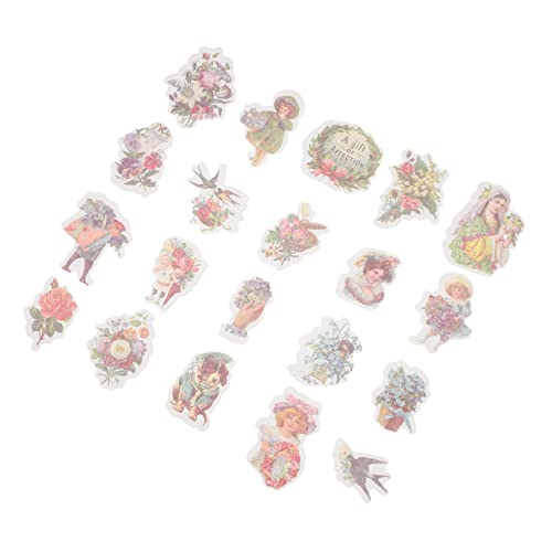 Hohopeti 2 Kisten Material dekorative Aufkleber Handdekor Junk-Vintage-Papier Handgefertigter Aufkleber DIY-Aufkleber Scrapbooking Sticker Scrapbook Stickers Papieraufkleber alte Aufkleber von Hohopeti