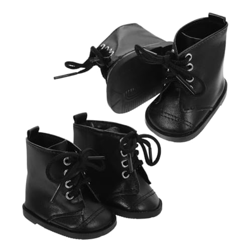 Hohopeti 2 Paare Puppenschuhe für Mädchenpuppe Schwarze PU Leder Stiefel Doll Fashion Footwear Zubehör für Puppenkleidung und Spielzubehör Hohopeti 2 Paare Puppenschuhe für Mädchenpuppe Schwarze PU Leder Stiefel Doll Fashion Footwear Zubehör für Puppenkleidung und Spielzubehör von Hohopeti