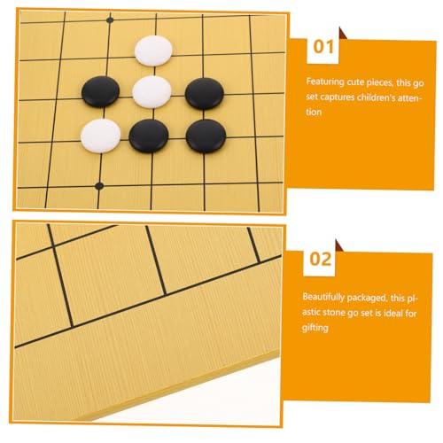 Hohopeti 2 Sätze Go Spielset mit Kunststoffsteinen Doppelseitiges Holzbrett und Niedliche Schalen Tragbares Lernspiel für Anfänger und Kognitive Hohopeti 2 Sätze Go Spielset mit Kunststoffsteinen Doppelseitiges Holzbrett und Niedliche Schalen Tragbares Lernspiel für Anfänger und Kognitive von Hohopeti