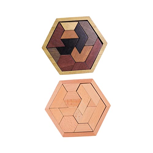 Hohopeti 2 Sätze Hexagon Puzzle für Holzspielzeug Montessori Lernspielzeug Farbenfrohes Sechseckiges Puzzlespiel Kreativität und Räumlichem Denken Hohopeti 2 Sätze Hexagon Puzzle für Holzspielzeug Montessori Lernspielzeug Farbenfrohes Sechseckiges Puzzlespiel Kreativität und Räumlichem Denken von Hohopeti