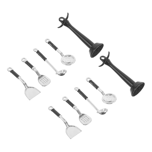 Hohopeti 2 Sätze Mini Dollhouse Kitchen Zubehör mit Realistischer Mini-kochgeschirr Ausstattung mit Spatel Suppenlöffel Sieb Platzsparendes Funktionales für Puppenhaus Rollenspiele und Hohopeti 2 Sätze Mini Dollhouse Kitchen Zubehör mit Realistischer Mini-kochgeschirr Ausstattung mit Spatel Suppenlöffel Sieb Platzsparendes Funktionales für Puppenhaus Rollenspiele und von Hohopeti