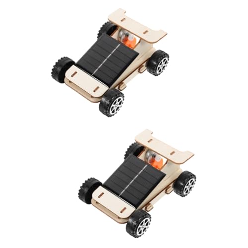 Hohopeti 2 Sätze Solare Autos Bauen Sie Auto-Geschenkspielzeuge zusammen Vorbau-Set für Solar-Modellautos Kinderspielzeug Spielzeug für Kinder Puzzlematte Lehrstütze Solarauto zusammenbauen von Hohopeti