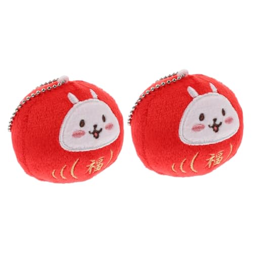 Hohopeti 2 Stück Dharma Kaninchen Puppe Hasen Puppe Desktop Kaninchen Puppe Sternzeichen Kaninchen Puppe Hase Stoffpuppe Stoffkaninchen Maskottchen Spielzeugautos Spielzeug von Hohopeti