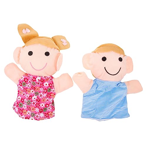 Hohopeti 2 Stück Familien Handpuppen Puppen Für Babys Familienpuppen Für Kleinkinder Plüschpuppen Handpuppen Für Kinder Puppen Für Erwachsene Handpuppen Für Kleinkinder Kinderpuppen von Hohopeti