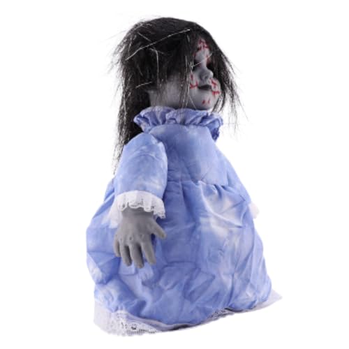 Hohopeti 2 Stück Gruselige Zombie Puppe Aus Kunststoff Halloween Gruselige Geräusche Schwarze Gruselige Puppe Babyspielzeug von Hohopeti