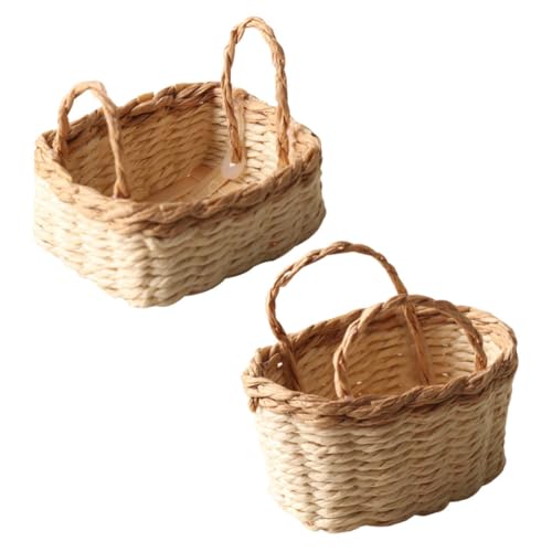 Hohopeti 2 Stück Handgewebte Miniatur Körbe Realistische Kleine Puppenhaus Deko Kunstvoll Gefertigte Mini Aufbewahrungskörbe für Sammler und Kreative Bastelprojekte Hohopeti 2 Stück Handgewebte Miniatur Körbe Realistische Kleine Puppenhaus Deko Kunstvoll Gefertigte Mini Aufbewahrungskörbe für Sammler und Kreative Bastelprojekte von Hohopeti