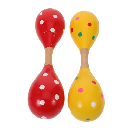 Hohopeti 2 Stück Holz-Maracas Doppelkopf Rasseln Hand-Percussion Musikinstrument für Rhythmus Hörtraining Sichere Nachhaltige Materialwahl für Frühe Musikerziehung Hohopeti 2 Stück Holz-Maracas Doppelkopf Rasseln Hand-Percussion Musikinstrument für Rhythmus Hörtraining Sichere Nachhaltige Materialwahl für Frühe Musikerziehung von Hohopeti