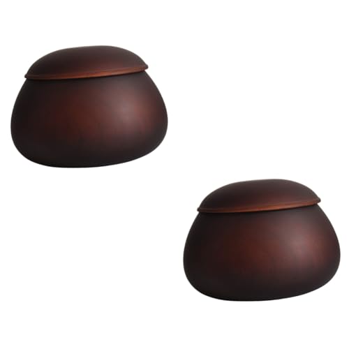 Hohopeti 2 Stück Jujube Wood Go Glas Go Schach Aufbewahrungsschale Go Schachspiel- Schachsteine Langlebige Schachfiguren von Hohopeti