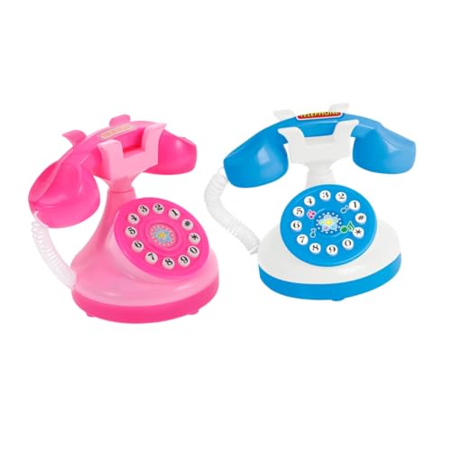 Hohopeti 2 Stück Mini Handys Telefon Rollenspiel Handy Altmodisches Telefon Rollenspiel Rollenspiel Handys Gefälschtes Telefon Aus Kunststoff von Hohopeti