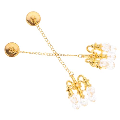 Hohopeti 2 Stück Puppenhaus Kristall Kronleuchter Goldfarben Detailgetreue Mini Deckenlampen Elegantes DIY Licht für Puppenhaus Zubehör Realistische Miniatur Hängelampen Hochwertiges Dekor Hohopeti 2 Stück Puppenhaus Kristall Kronleuchter Goldfarben Detailgetreue Mini Deckenlampen Elegantes DIY Licht für Puppenhaus Zubehör Realistische Miniatur Hängelampen Hochwertiges Dekor von Hohopeti