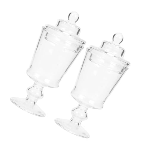 Hohopeti 2 Stück Puppenhaus-deko Kleine Apothekergläser für Sammler und Bastler Candy-dose für Puppenhaus Zubehör Hohopeti 2 Stück Puppenhaus-deko Kleine Apothekergläser für Sammler und Bastler Candy-dose für Puppenhaus Zubehör von Hohopeti