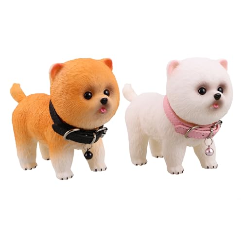 Hohopeti 2 Stück Realistische Pomeranian Welpen Figuren Detailgetreues Vinyl Modell Kleine Haustier Simulation Niedliche Hundestatuen für Dekorative Begleiter fürs Zuhause und Büro Hohopeti 2 Stück Realistische Pomeranian Welpen Figuren Detailgetreues Vinyl Modell Kleine Haustier Simulation Niedliche Hundestatuen für Dekorative Begleiter fürs Zuhause und Büro von Hohopeti