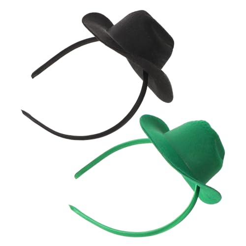 Hohopeti 2 Stück Teiliges Mini Cowboy Hut Haarreif Leichtes Western Headband für Damen und Mädchen Dekorative Festival Haaraccessoires für Halloween Karneval und Westernpartys Hohopeti 2 Stück Teiliges Mini Cowboy Hut Haarreif Leichtes Western Headband für Damen und Mädchen Dekorative Festival Haaraccessoires für Halloween Karneval und Westernpartys von Hohopeti