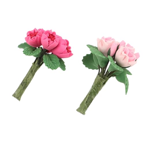 Hohopeti 2 Stück Teiliges Miniatur-Blumen Puppenhaus Realistische Künstliche Blumenarrangements Kleine Bouquets Pink Sichere Dekoration für Mini-häuser und DIY Bastelprojekte Hohopeti 2 Stück Teiliges Miniatur-Blumen Puppenhaus Realistische Künstliche Blumenarrangements Kleine Bouquets Pink Sichere Dekoration für Mini-häuser und DIY Bastelprojekte von Hohopeti