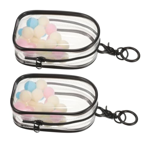 Hohopeti 2 Stück Transparente Mini Puppen Aufbewahrungstasche mit Schlüsselanhänger und Flauschball Staubdichte Tragetasche für Kleine Figuren Tragbar für Unterwegs Set für Puppensammler Hohopeti 2 Stück Transparente Mini Puppen Aufbewahrungstasche mit Schlüsselanhänger und Flauschball Staubdichte Tragetasche für Kleine Figuren Tragbar für Unterwegs Set für Puppensammler von Hohopeti