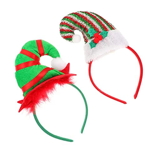 Hohopeti 2 stücke Weihnachten Hüte Stirnband Party Kopfbedeckungen Lustige Design für Xmas von Hohopeti