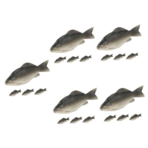 Hohopeti 20 STK Simulation von Schaumfischen künstliches Fischmodell Party-Display-Fische künstlicher Fisch künstliche Fische Tiere Figuren Fisch-Modell Simulation Tierfigur Dark Grey von Hohopeti