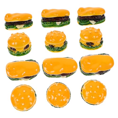 Hohopeti 20 Stück Künstliche Mini-Hamburger-Modell, Simulation Lebensmittel-Requisiten, Miniatur-lebensmittelmodelle, Puppenhaus-versorgung von Hohopeti