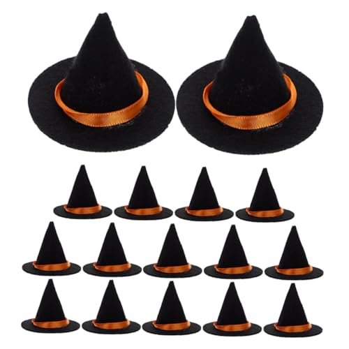 Hohopeti 20 Stück Mini Filz Hexenhüte für Halloween Kleine Zaubererhüte aus Langlebigem Filz Vielseitig Einsetzbar für DIY Basteln Flaschen Puppendekoration Partyaccessoires Hohopeti 20 Stück Mini Filz Hexenhüte für Halloween Kleine Zaubererhüte aus Langlebigem Filz Vielseitig Einsetzbar für DIY Basteln Flaschen Puppendekoration Partyaccessoires von Hohopeti
