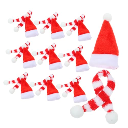 Hohopeti 20 Stück Teiliges Mini Weihnachtsset mit Gestrickten Mützen und Schals Rot Weiß Weiche Xmas Ornamente für Puppen und Pflanzendekoration Festliche Deko für Weihnachten und Hohopeti 20 Stück Teiliges Mini Weihnachtsset mit Gestrickten Mützen und Schals Rot Weiß Weiche Xmas Ornamente für Puppen und Pflanzendekoration Festliche Deko für Weihnachten und von Hohopeti