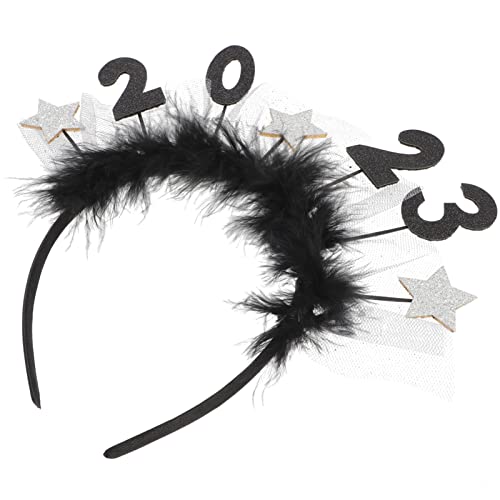 Hohopeti 2023 Stirnband Haarband kinder haarschmuck haarnadeln hair pin geführte Partei liefert 2023 Neujahrsstirnband Haargummi Frühlingsfest-Stirnband Silvester-Party-Dekoration Plastik von Hohopeti