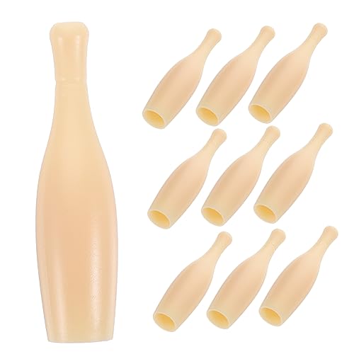 Hohopeti 20St Bowlingkugel Spielzeug Mini-Spielzeug Mini-Kickerbälle Schreibtisch-Bowling-Spielzubehör Mini-Bowlingkegel Tischspiel-Bowlingkugeln Teile für Bowlingspiele die Hüften Khaki von Hohopeti