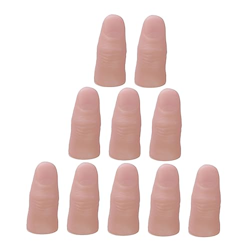 Hohopeti 20St gefälschter Finger Fake Finger fingerpuppen-Set The puppeteers Game Tricks realistische Finger Halloween gefälschte Finger Simulation Fingerspielzeug Finger streicheln Vinyl von Hohopeti