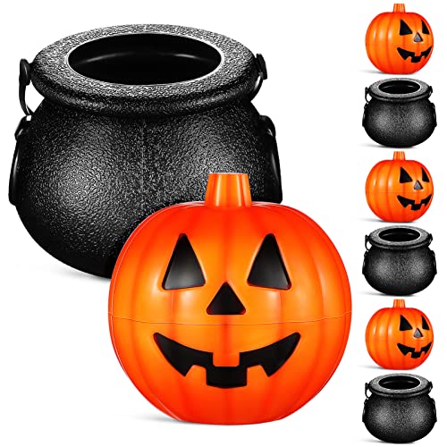 Hohopeti 20st Süßigkeiten Eimer Halloween-süßigkeiten-boxen Halloween-süßigkeitshalter Halloween Süßes Oder Saures Eimer Halloween-geschenkboxen Süßes Oder Saures Korb Kürbisglas Plastik von Hohopeti