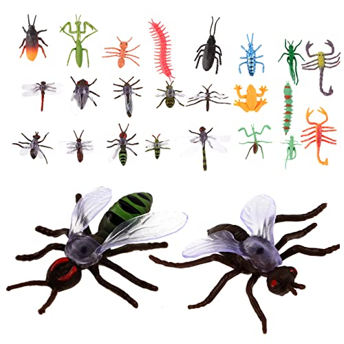 Hohopeti 22pcs Künstliche Miniaturinsektenmodell Kinder Interessant Insektenspielzeug Miniatur Lifelike Insektenmodell von Hohopeti