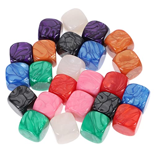 Hohopeti 24St Leere Würfel farbwürfel Colour Cube spielwürfel dice Set spielewürfel trocken abwischbare Würfel Bastelwürfel selber Machen unfertige Acrylwürfel Acryl-Würfel-Requisite von Hohopeti