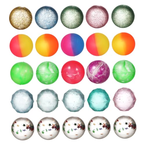 Hohopeti 25St Kinderspielzeugball springball für kinder Bouncy Ball für Kinder bunte Hüpfbälle Verkaufsautomaten Spielzeugball Automatenbälle Spielzeuge Bälle werfen Hüpfbälle aus Gummi von Hohopeti