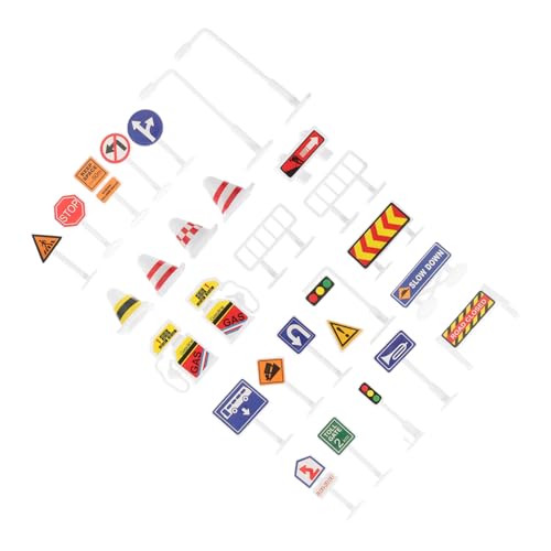 Hohopeti 28 Stück Teiliges Verkehrszeichen Modellspielzeug aus Robustem Material Pädagogisches Straßenverkehrsset für Vorschulkinder Fördert Verkehrssicherheit und Kreatives Lernen Hohopeti 28 Stück Teiliges Verkehrszeichen Modellspielzeug aus Robustem Material Pädagogisches Straßenverkehrsset für Vorschulkinder Fördert Verkehrssicherheit und Kreatives Lernen von Hohopeti