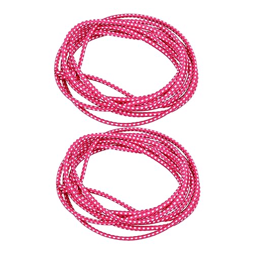 Hohopeti 2St Gummiband Springseil zum Trainieren Springseil für Kleinkinder Kinderspielzeug Springseil für Kinder Outdoor-Spielset für Kinder Springseilspielzeug für Mädchen Polyester Rosa von Hohopeti