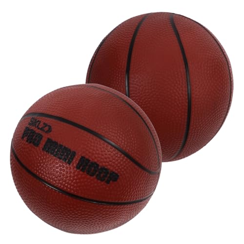 Hohopeti Kunststoffball 2st Kinderbasketball Outdoor Draußen Kindergröße Basketball Kindersport Korbball Netz Jugendbälle Für Den Park Basketballkorb-Spiele PVC Brown Basketball Sachen von Hohopeti