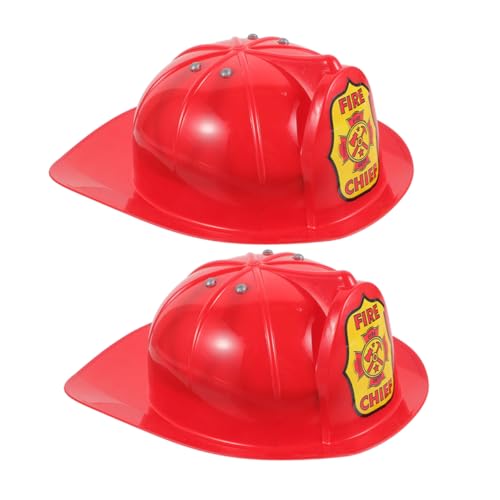 Hohopeti Imaginative Playtime Feuerwehrhelme Für Kinder Sicherheits-feuerwehrhut-set Rot 2-teilig von Hohopeti