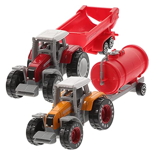 Hohopeti 2pcs Jungen Truck Spielzeugmodell Spielzeug Plastik Traktormodell Spielzeug Realistischer Traktorspielzeug Plastik Truck Spielzeug Spielzeug von Hohopeti