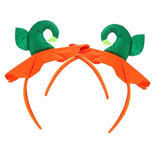 Hohopeti 2st Kürbis Stirnband Halloween-kürbis-haarband Kürbishut Stirnband Für Kinder Kürbiskostüm Halloween-kürbis-kopfschmuck Halloween-kürbis-hut-haarband Kürbis Haarreifen Plastik von Hohopeti