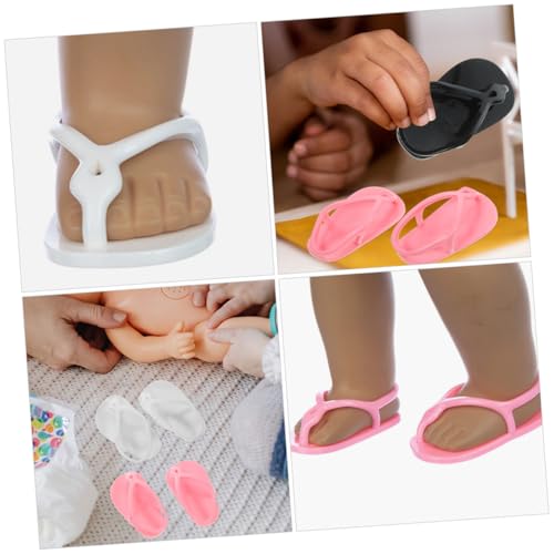 Hohopeti 3 Paare Puppensandalen für Mädchen in Rosa Weiß und Langlebige Handgefertigte Sandalen mit Breiter Zehe für Spielzeugpuppen und Kinderspielzeugzubehör Hohopeti 3 Paare Puppensandalen für Mädchen in Rosa Weiß und Langlebige Handgefertigte Sandalen mit Breiter Zehe für Spielzeugpuppen und Kinderspielzeugzubehör von Hohopeti