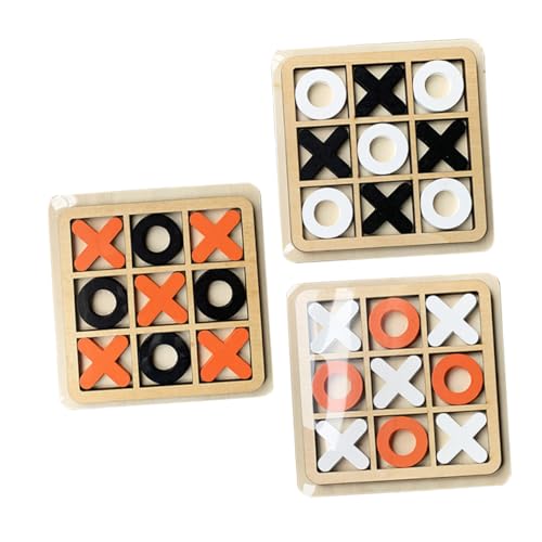 Hohopeti 3 Sätze -Toe Spiel Wohnzimmerdeko Für Den Tisch Puzzle-Tisch Tischdeko Im Wohnzimmer 3D-Schach Couchtischdekorationen Dekor Für Couchtisch Couchtischzubehör Pappelsperrholz von Hohopeti