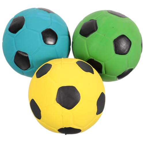 Hohopeti 3 Stück Interaktive Sound Fußballspielzeuge Gelb Blau Und Grün Lustige Hüpfbälle Für Kinder Und Haustiere Ideal Für Indoor Und Outdoor Spielspaß von Hohopeti