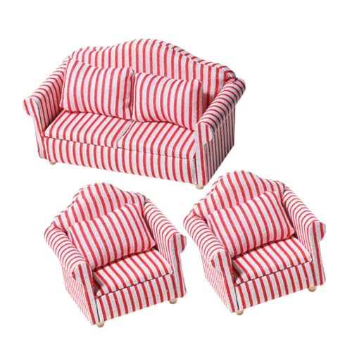 Hohopeti 3 Stück Maßstab Puppenhaus Möbel Wohnzimmer Deko Kleines Couch Modell Geschenk Hohopeti 3 Stück Maßstab Puppenhaus Möbel Wohnzimmer Deko Kleines Couch Modell Geschenk von Hohopeti